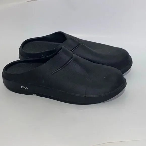 OOFOS OOCLOOG BLACK M11/W13（30cm） Men's OOcloog Black Clog – OOFOS